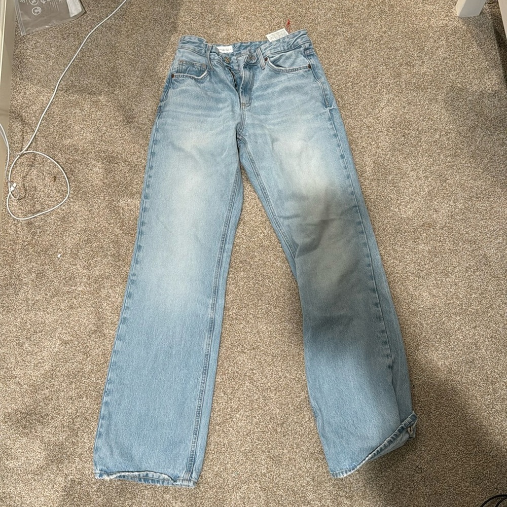 SOLD* ZARA Light Wash Wide Leg Denim